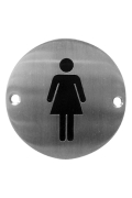 Ladies Washroom - Circle Type Sign Plate SP008